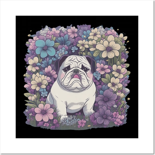 Bulldog Boldness - Strong and Stubborn Charm Wall Art by Paul Buttermilk 